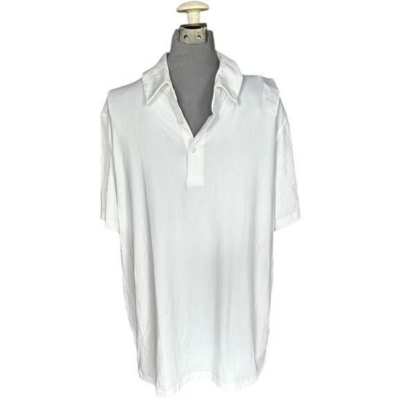 NWT J.Crew factory polo shirt men’s white size xl performance polo collar - Picture 5 of 9